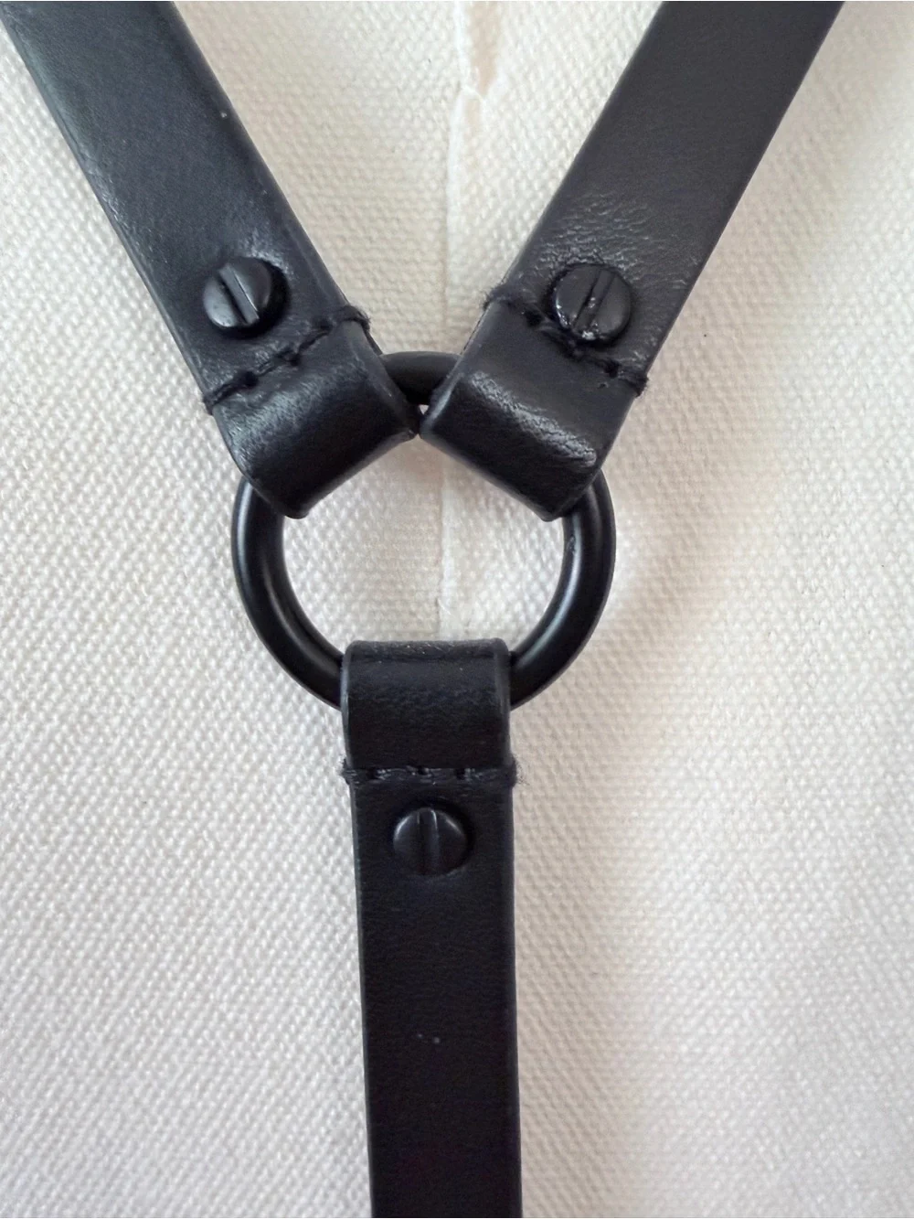 BCBGMaxAzria Black Leather Harness Belt